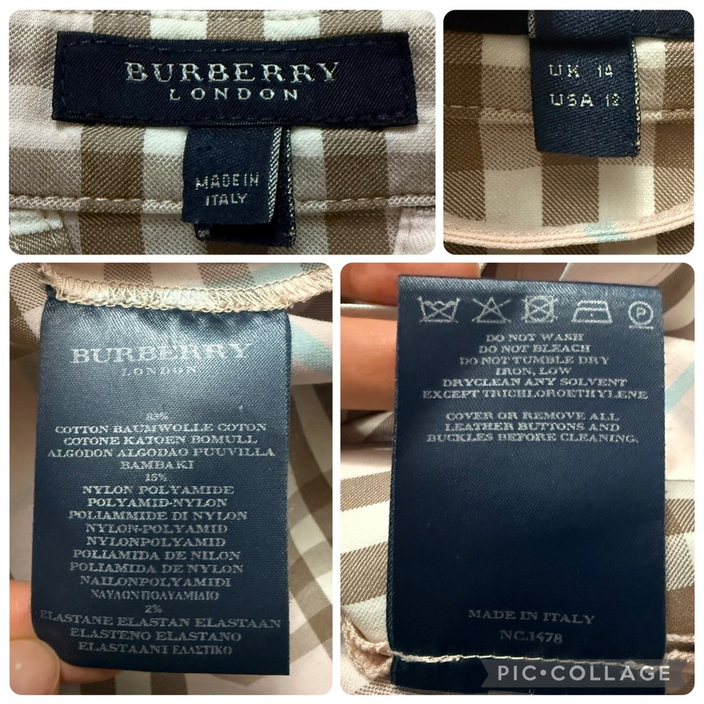 Burberry Pink Nova Check Plaid Print Knee Length Dress size 12 - Picture 15 of 16